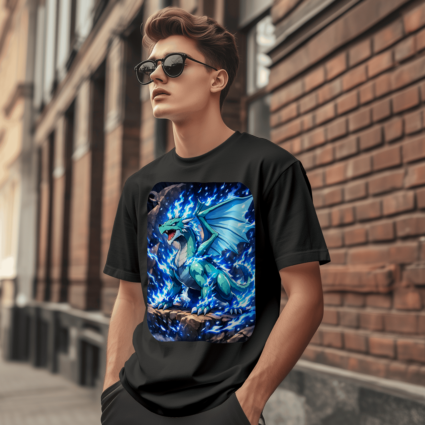 Blue Hellfire Dragon Tee