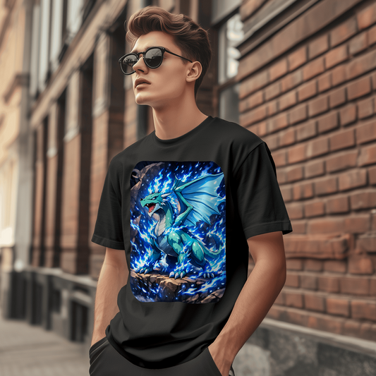 Blue Hellfire Dragon Tee